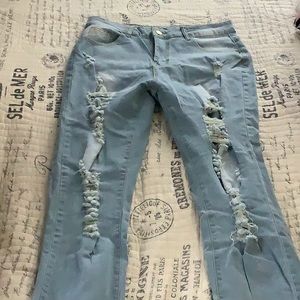 Light Blue Ripped Jeans